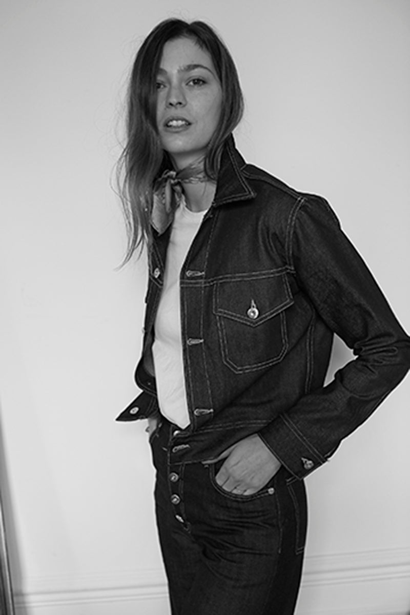 JYHBHMZG Loose Spring Embroidered Denim Jacket for Women